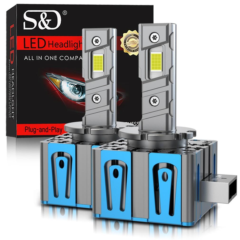 

2 шт. Светодиодные лампы для фар D3S 60000 лм D1S D2S D4S D8S D1R D2R D3R D4R D8R Turbo LED CSP Lights Для BMW Benz Volvo Лампа Canbus 120 Вт Фара 6500K Белый D3S/D3R