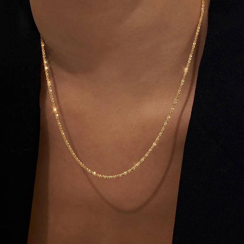 New Simple Hollow Love Heart Pendant Necklace for Women Fashion Creative Geometric Clavicle Chain Necklaces Party Jewelry Gift