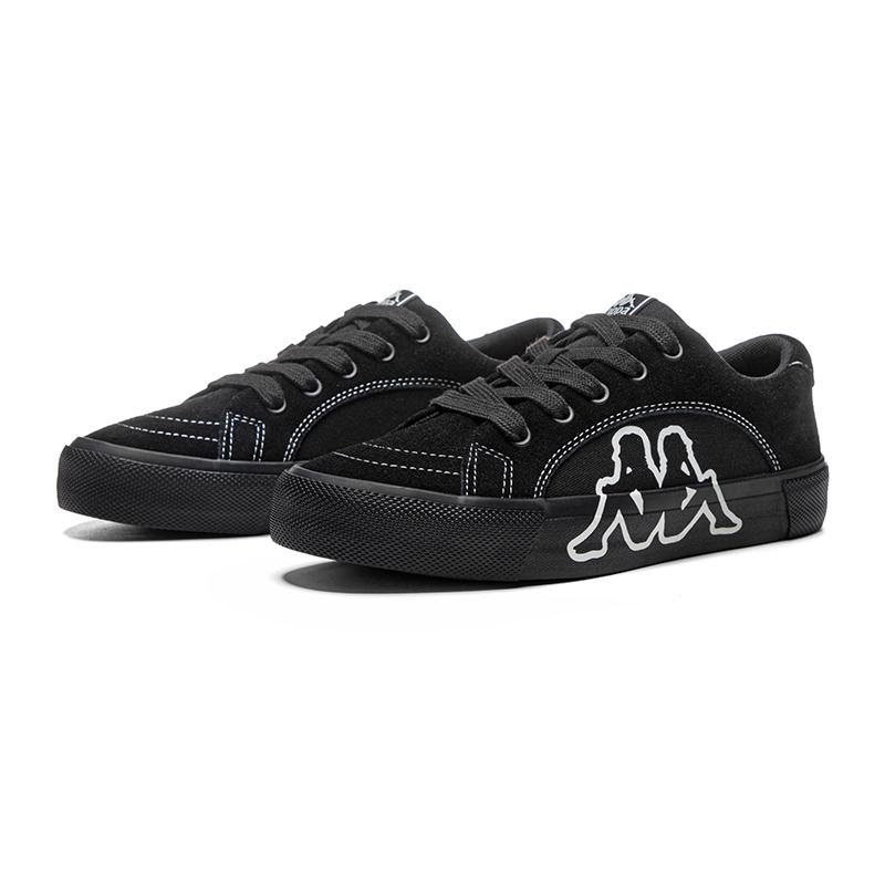 Kappa Casual Versatile Non-Slip Shock Absorbing Low-Top Skate Shoes Unisex Sneakers Black Night-Black K0DU5CC23CJ-990