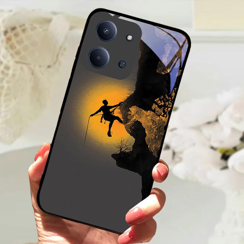 Etui Do Xiaomi Redmi 15C 4G Global Case Luksusowe Szkło Hartowane Ochrona Aparatu Tylna Pokrywa Do Redmi15C 15 C Odporne na Wstrząsy Fundas