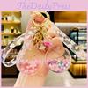 Cute Sakura Liquid Keychain Bag Charm Adorable Acrylic Accessory Birthday Gift