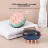 Head Meridian Hair Washing Silicone Massage Brush, Automatic Liquid-added Bath Shampoo Brush, Shower Cleaning Brush