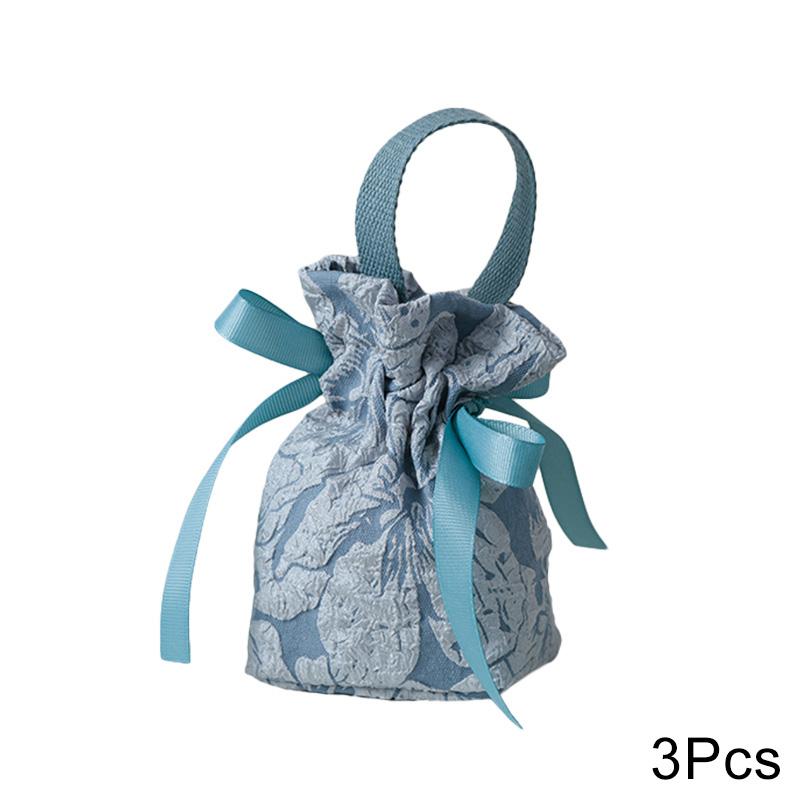 1PC Canvas Wedding Party Candy Bag Handheld Wrapping Bag Drawstring Packaging Box Portable Gift Bag With Handle Storage Bag