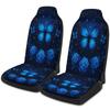 Blue Butterfly Roses Designed Car Seat Cover Set For Most Cars, High-quality Comfortable Car Seat Protector Covers Full Set, Uni