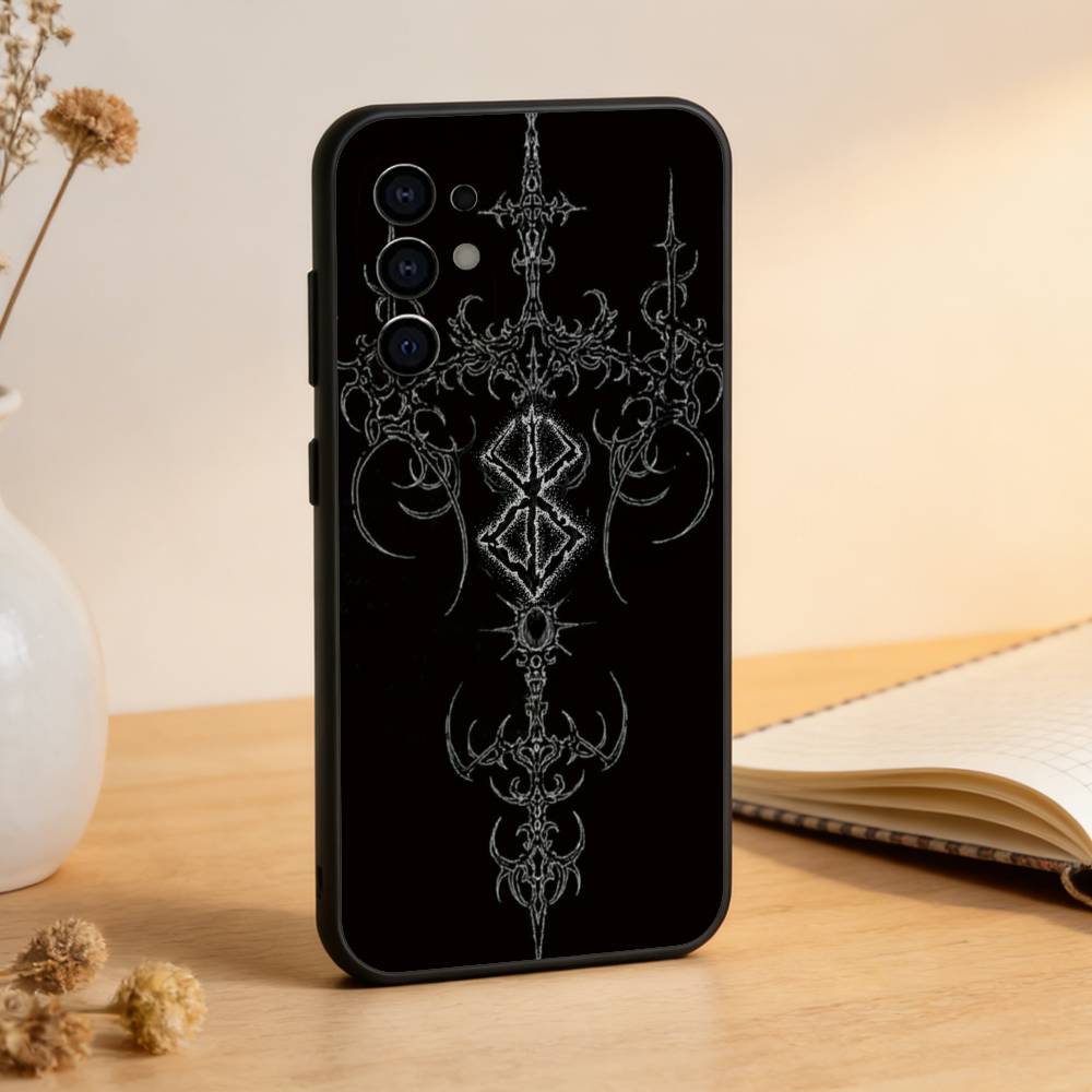 Berserk Guts Anime Telefoonhoesje Voor Samsung S25,S24,S21,S22,S23,S30,Ultra,S20,Plus,Fe,Zwart Zacht Siliconen Hoesje