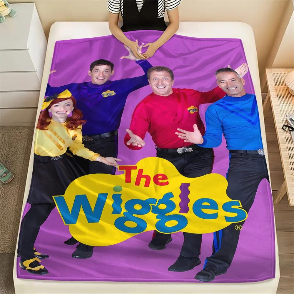 Coperta di Flanella con Stampa The Wiggles, Alta qualità, Confortevole per Tutte le Stagioni, Decorazione per la Casa, Calore e Comfort, Perfetta per Regali di Natale