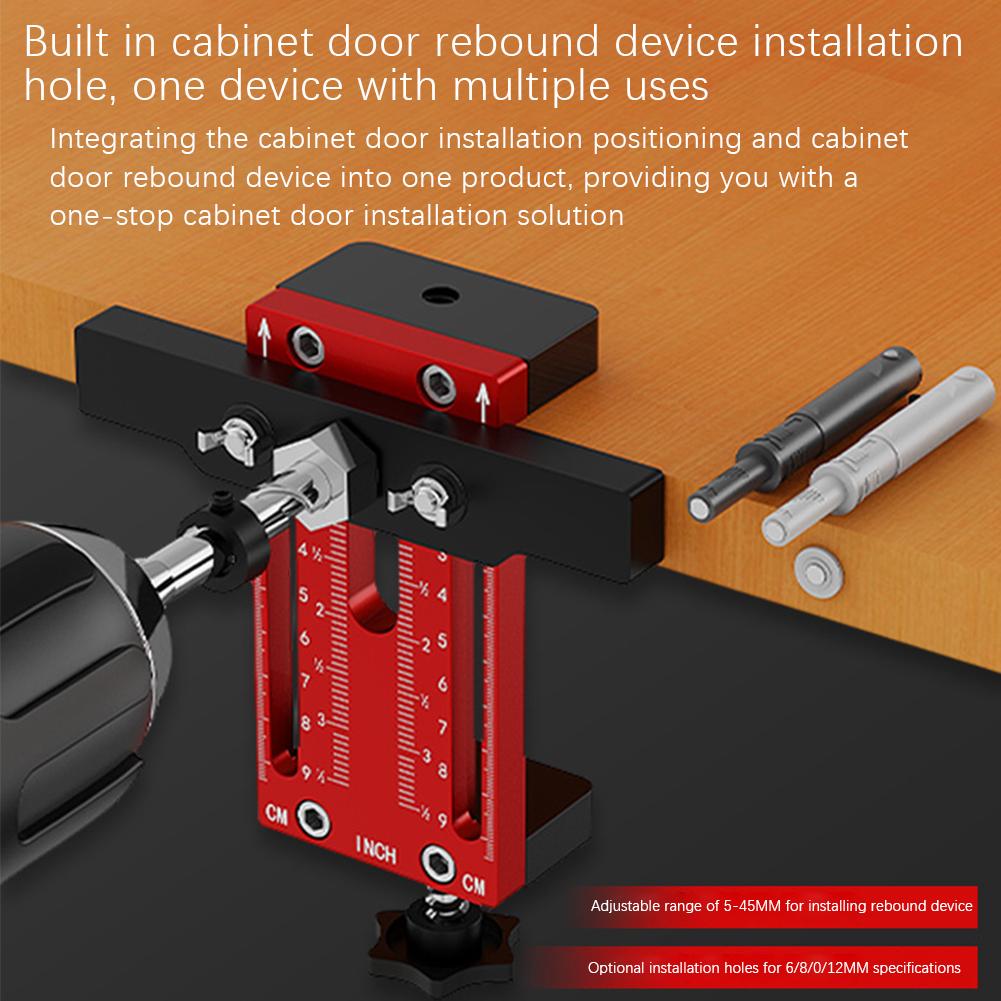 Cabinet Door Mounting Jig, with Support Arm&Clamp, with Tool Cabinets Face Frame Body Aluminum D5L4