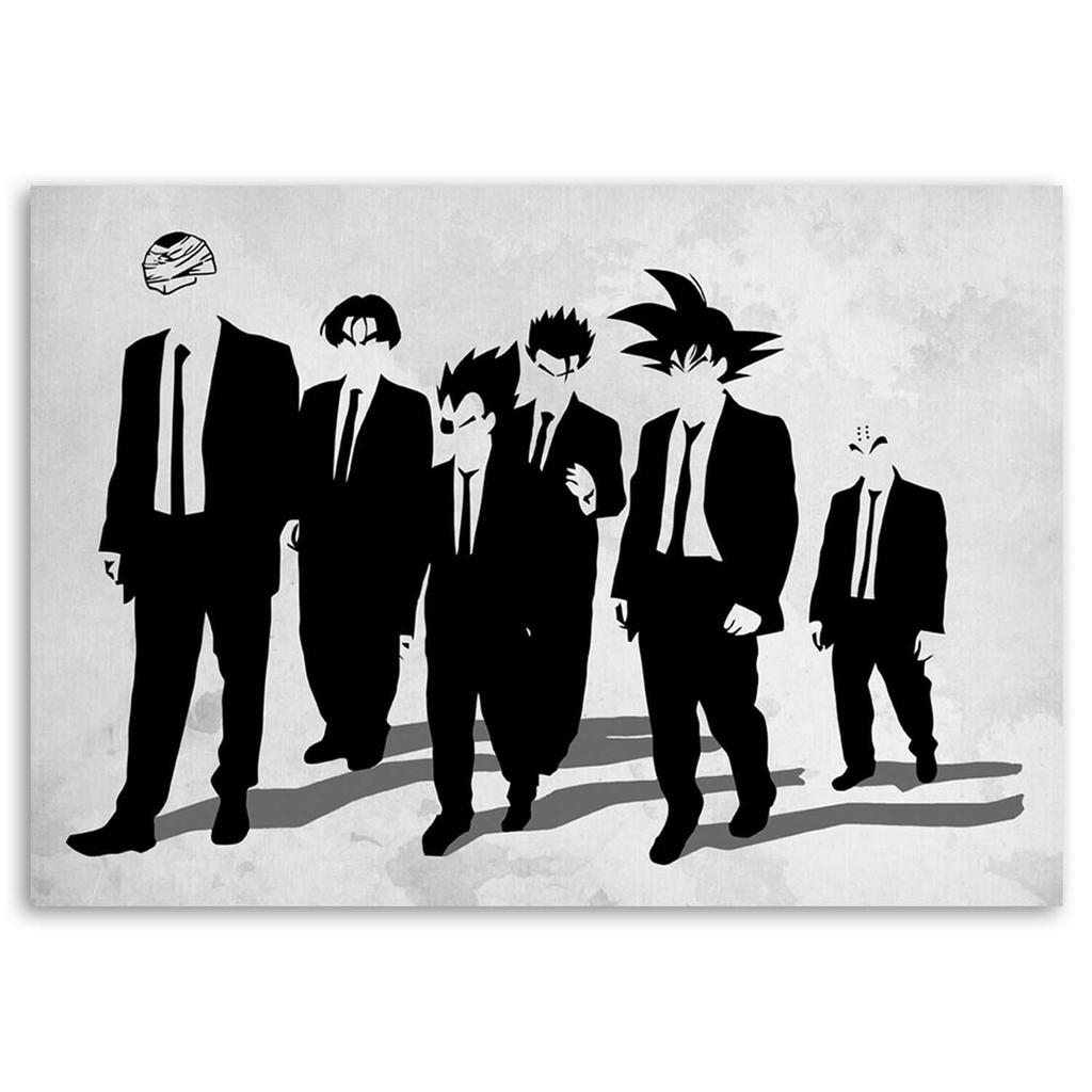 Canvas Print, Elegant Anime Characters In Suits