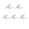 5Pcs Artificial Flocked Reusable Lambs Ear Faux with Stem Leaves Home Wedding Party Greenery Floral Arrangement