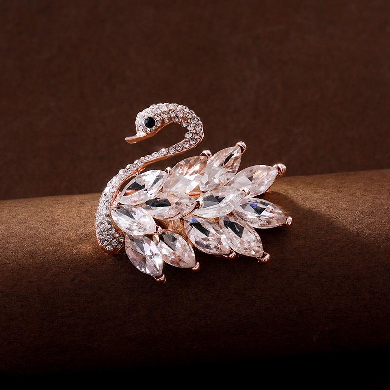 Exquisite Luxury Swan Brooch: Summer Anti-Exposure Pin  Cardigan Accessory for Women