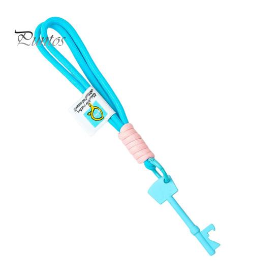 

Відкривачка для пляшок Брелок Міцний Нейлоновий Плетений Ремінець Брелок Портативний Легкий Для Кемпінгу На Відкритому Повітрі Піших Походів Тримач для Ключів небо синє кольору