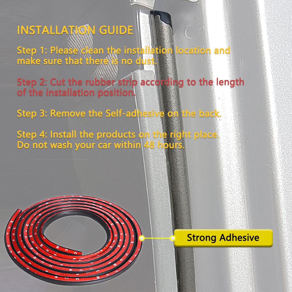 Car Door Roof Seal Strips Leak Seal Kit Water Rain Gutter Extension for Jeep Wrangler JK 2007-2018 Car Protection Accessories