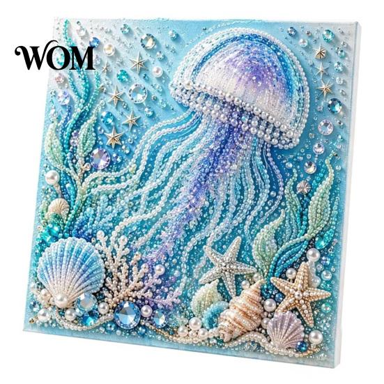 Ontspannend Weekend Creatief Project Oceaan Nep Parels Schilderset, Zeeleven 3D Kunst DIY Handgemaakte Muurbenodigdheden Zeeschildpad Vis Afbeelding Knutsel