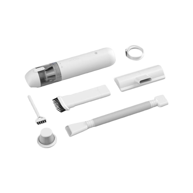 Car Vacuum Cleaner, Handheld Wireless High Suction Power, Long-Lasting Battery Life with Blowing And Suction Functions, Mini Portable, White