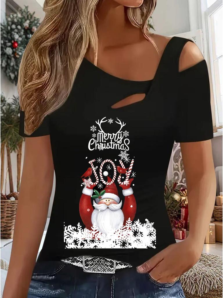 Women's New Casual  Top  Christmas  Halloween Christmas Gift Tops Shirt Blouse