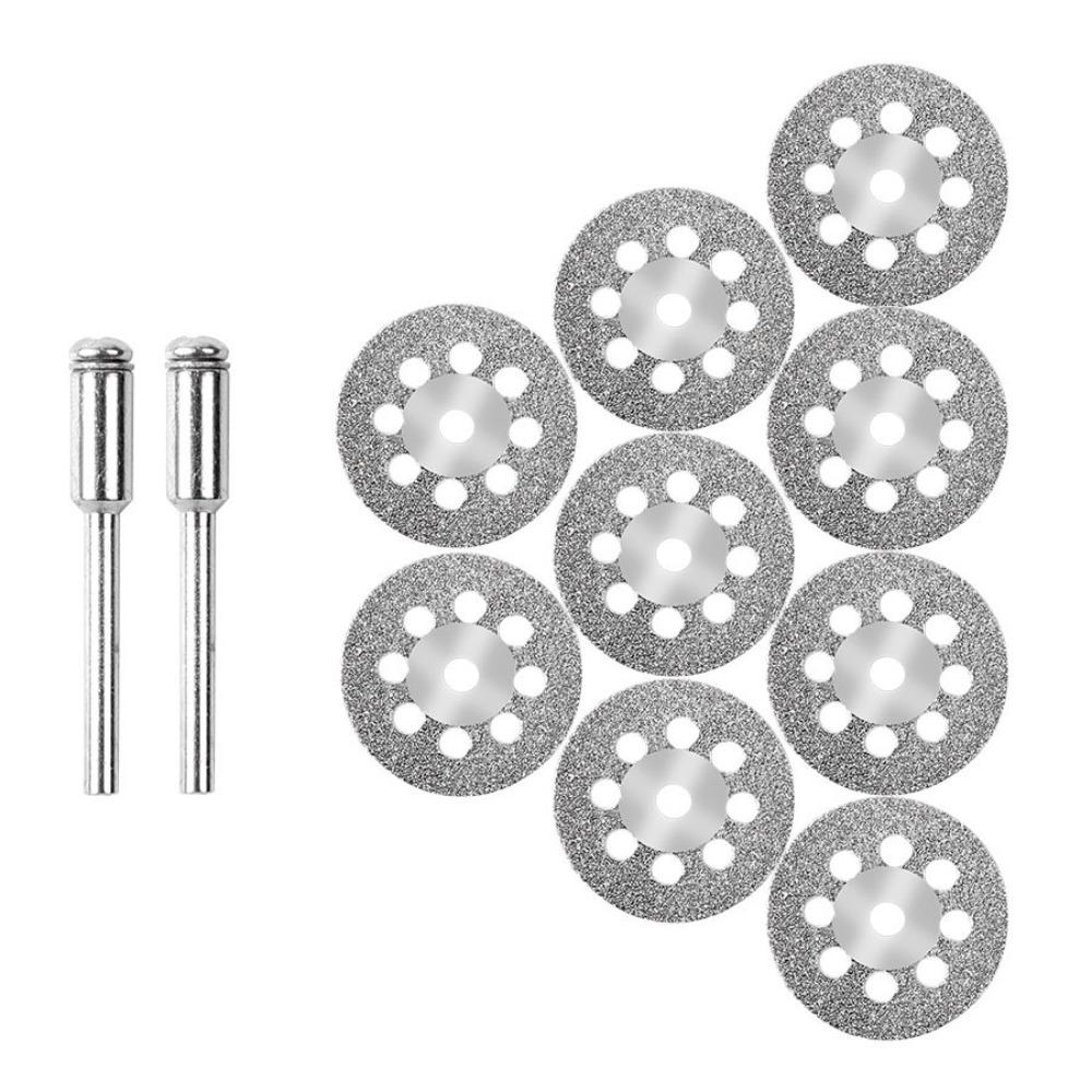 10Pcs/1Set New 22mm Diamond Cutting Discs With Hole Metal Circle Cutting Off Piece Sharp With 3mm Mandrel Electric Saw Blade