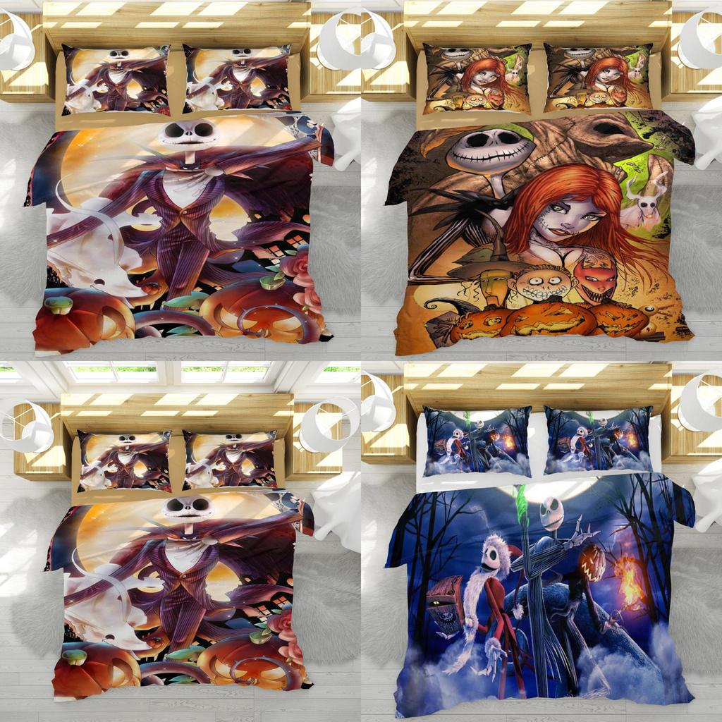 Luxuriöses 3-teiliges The Nightmare Before Christmas Bettwäscheset für ultimativen Komfort