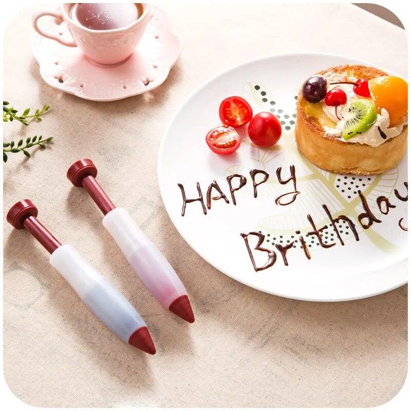 Baking Tools Silicone Chocolate Jam Writing and Decorative Pen Cake DIY Graffiti Pen Milking Oil Gun Baking Tools