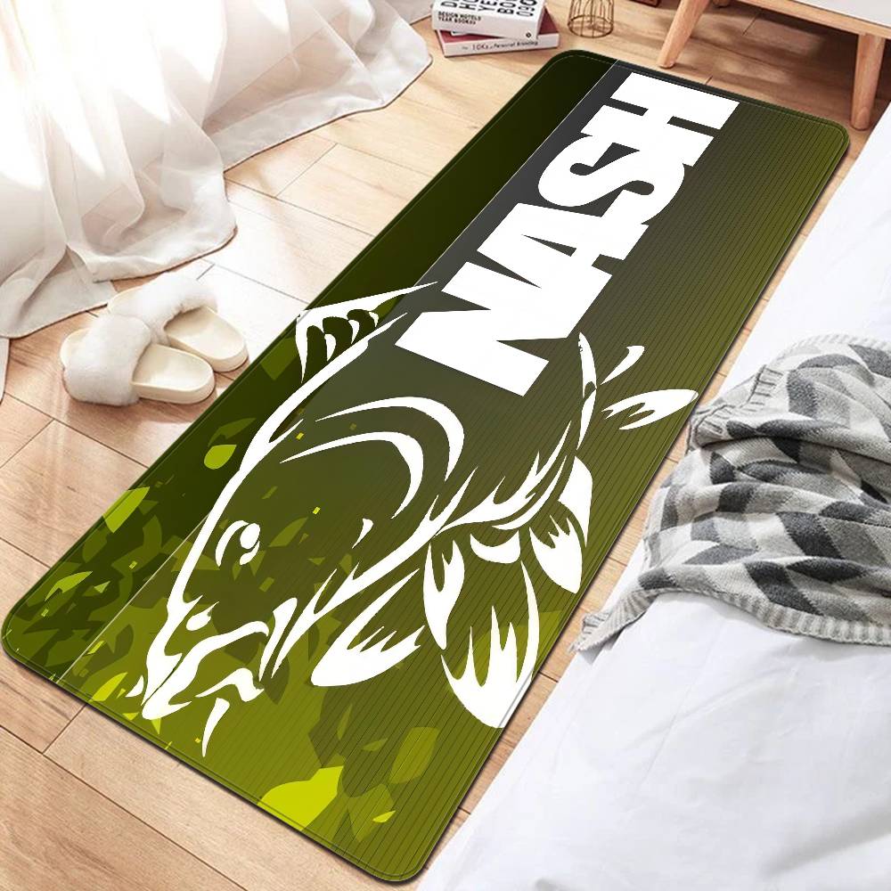 

Nash Fishing Logo Floor Mat INS Style Soft Bedroom Floor House Laundry Room Mat Anti-skid Bedside Area Rugs 40x60cm