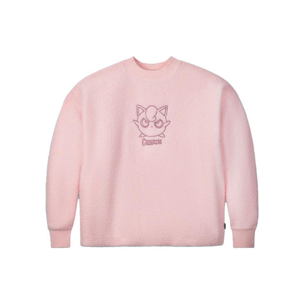 

Мужская толстовка с круглым вырезом Converse с мультяшным вышитым принтом, розовая 10023902-A01