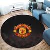 Manchester United F Round Area Rug,Carpet Rug for Living Room Bedroom Sofa Playroom Decor,Non-slip Floor Mat