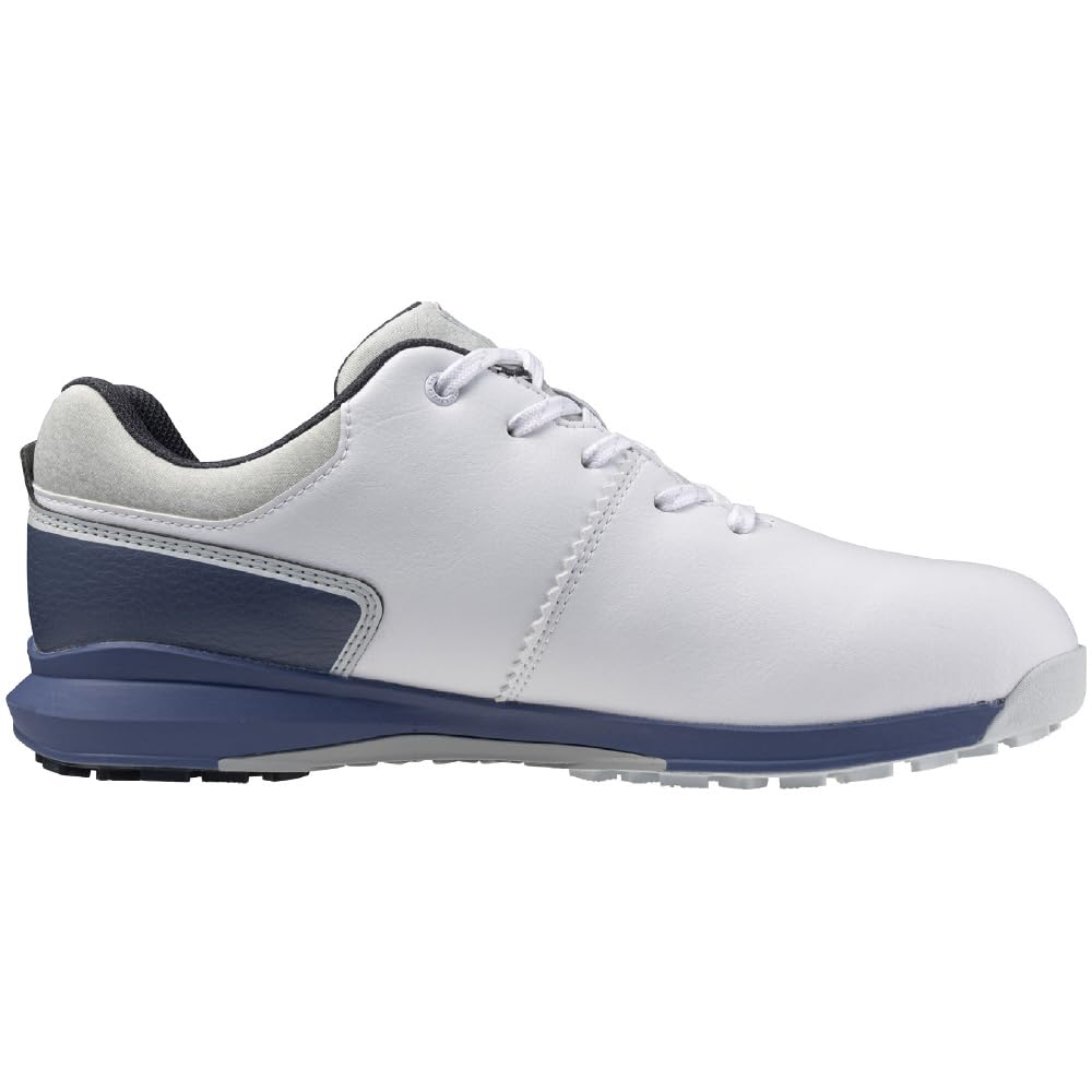 Mizuno Nexlite Energy Golf Shoes, Lightweight, Wide Grip, Waterproof, Men's, White/Light Navy, Size 27.0 cm, 4E
