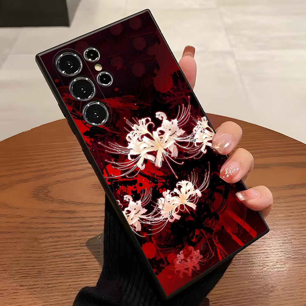 Red Spider Lily Flower Of Hell Phone Case For S23 Samsung S24 S25 Ultra S22 S20 Fe S21 Plus A16 A54 A34 A53 Back Cover