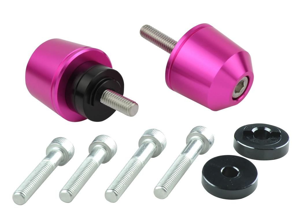 POSH FAITH Motorcycle Handlebar Ends Solid Bar Ends for Genuine Handlebars M6 Type Diameter CT125 Hunter Pink - Honda/Suzuki (Outer 29mm) -