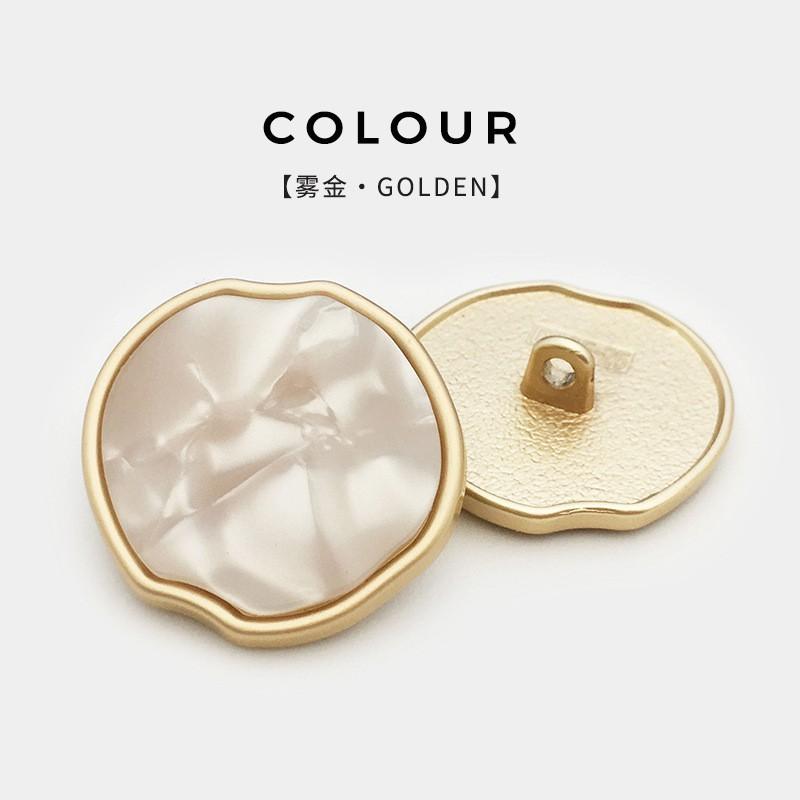 

10pcs/lot Size:15-25mm Irregular Shape Design Buttons Metal Resin Shank Button for Garment Overcoat Suit Decoration 15mm