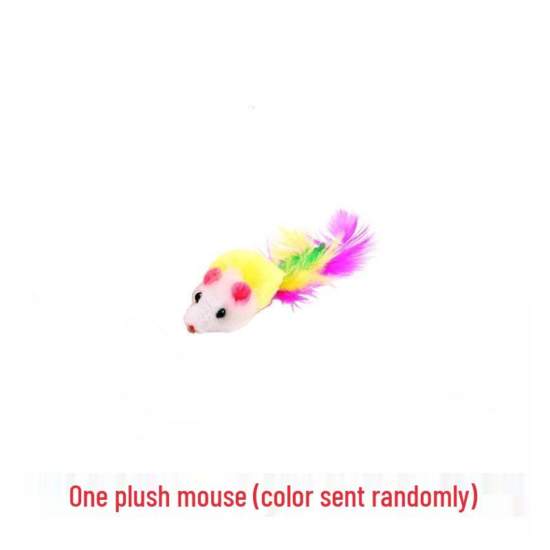 Caged Mouse Cat Tumbler with Bell and Teaser Wand