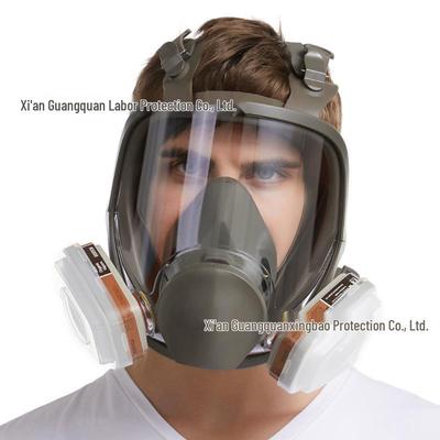 Máscara Protectora Facial Completa 6800 de Silicona a Prueba de Polvo para Productos Químicos, Pesticidas y Pinturas