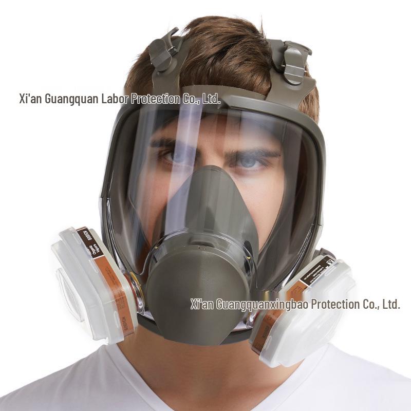 

6800 Полнолицевая силиконовая пылезащитная защитная маска для химикатов, пестицидов и красок Mask Only (No Accessories)