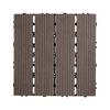 Interlocking Deck Tiles Plastic Wood 10 Pack 12"x12" Waterproof for Porch
