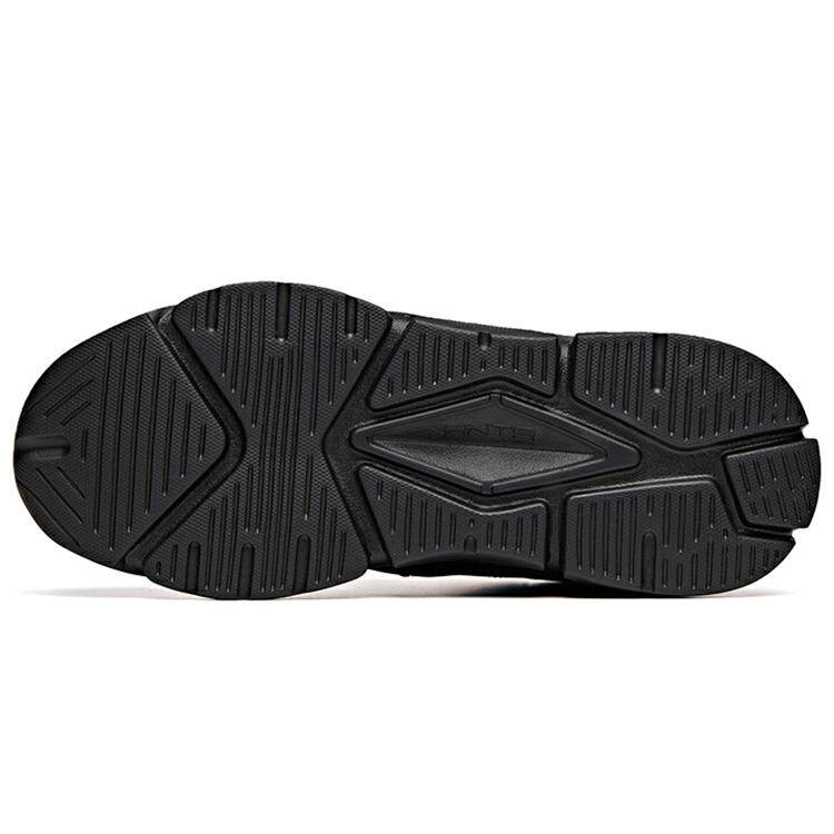 Anta Life Collection Slip Resistant Abrasion Resistant Low top Chunky Sneakers Men's Black White Red 912048821-3