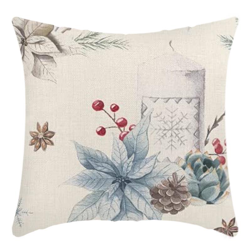 Christmas Throw Pillowcase Home Nordic Holiday Decoration Linen Super Soft Short Plush Sofa Pillowcase