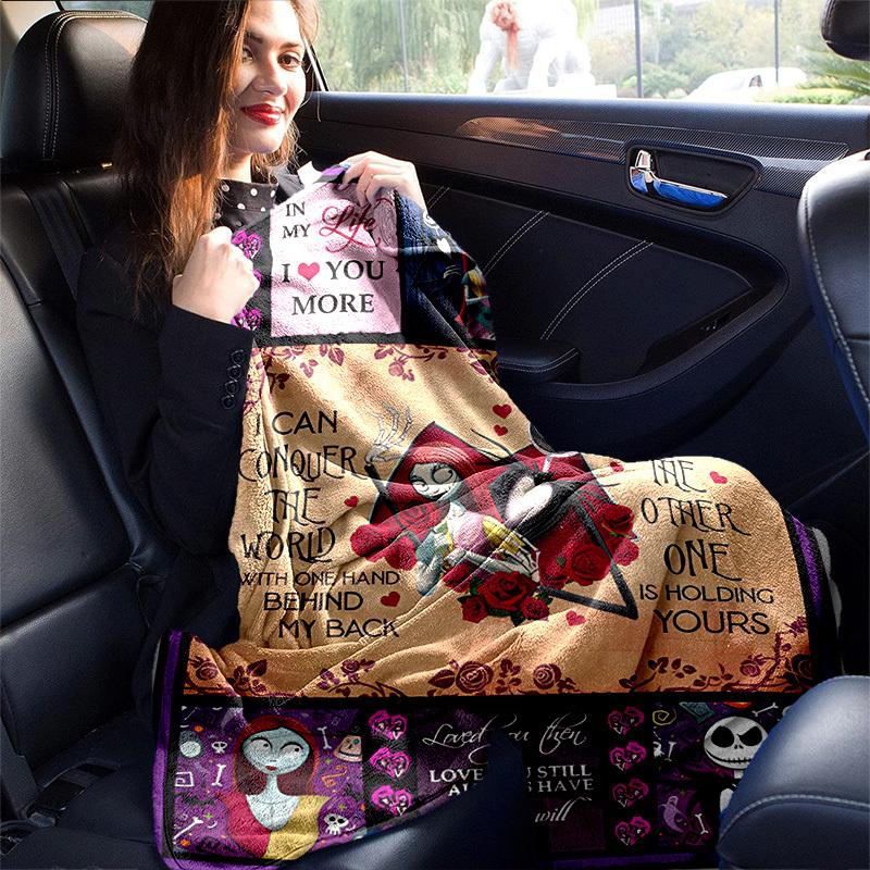 1pc, Cozy Nightmare Before Christmas Home Decor Blanket: Perfect Gift for Bedroom, Living Room, Travel, Camping, Car