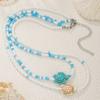 Summer Layering Starfish Adjustable Mixed Color Beads Beaded Choker Handmade Clavicle Chain Beach Jewelry