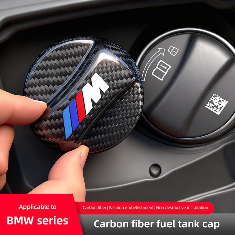 Car Carbon Fiber Fuel Tank Oil Cap Gas Cover Trim For BMW M E46 E90 E60 F30 F10 E39 E36 F20 G20 G30 E92 E87 E91 /Car Tire Valve CFHMV1
