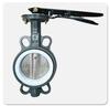Stainless Steel Manual Butterfly Valve with Double Clamp, Rubber Soft Seal, Turbine Handle, Vertical Wafer Type for Water Treatment