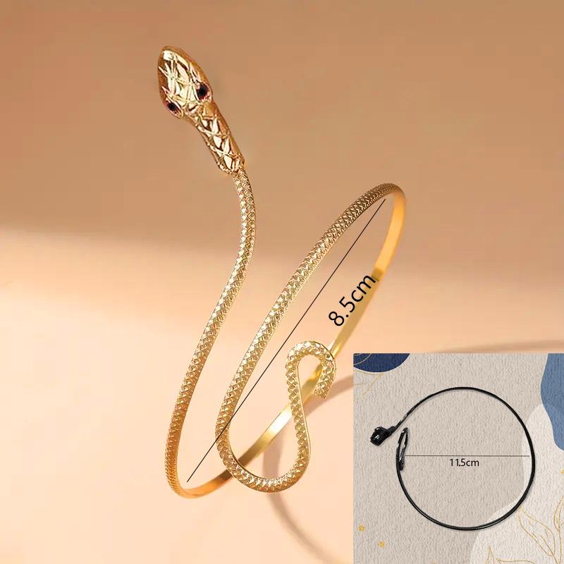 Retro snake open arm ring collar two wear adjustable gothic charm creative classic hot sale