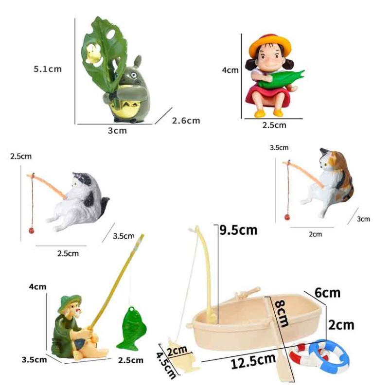 Mini Simulation Small Boat Fishing Boat Model Fish Tank Decor Diy Fishing Boat Miniature Landscape Simulation Toys For Children