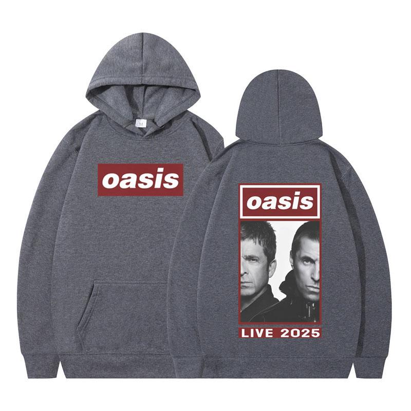 British Rock Band OASIS Live 25 Tour Hoodie Men Woman Oversized Hip Hop Sweatshirts Winter Thick Casual Oversized Tracksuit Tops