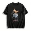 Cool French Bulldog No Signal Print Casual Top Pure Cotton T-shirt