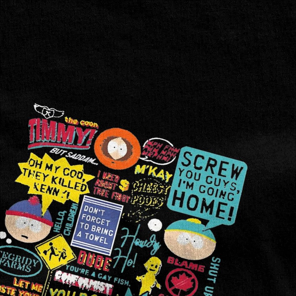 Southparks Citat T-shirt rolig eric cartman Trendiga Coola T-shirts Kortärmade Vintage Toppar Sommar Bomull Överdimensionerade Kläder