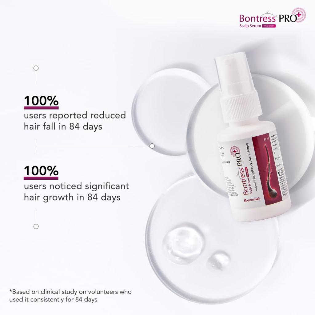 Bontress PRO+ Scalp Serum Fortified with Redensyl, Anagain, Capixyl,Procapil | Hair Serum for Hair Growth & Hair Fall 30ml