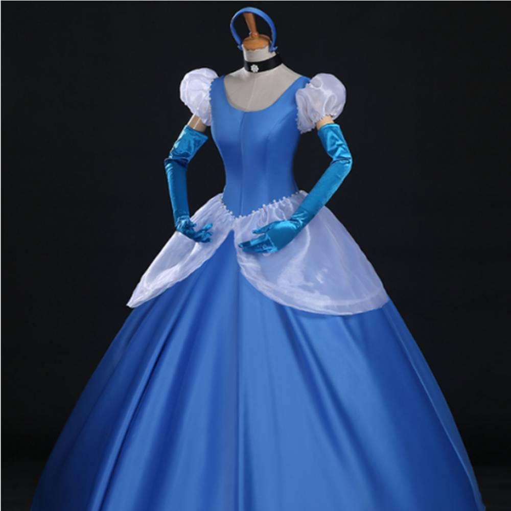 Premium Quality Gorgeous Princess Cinderella Cosplay Costume For Women With Accessories