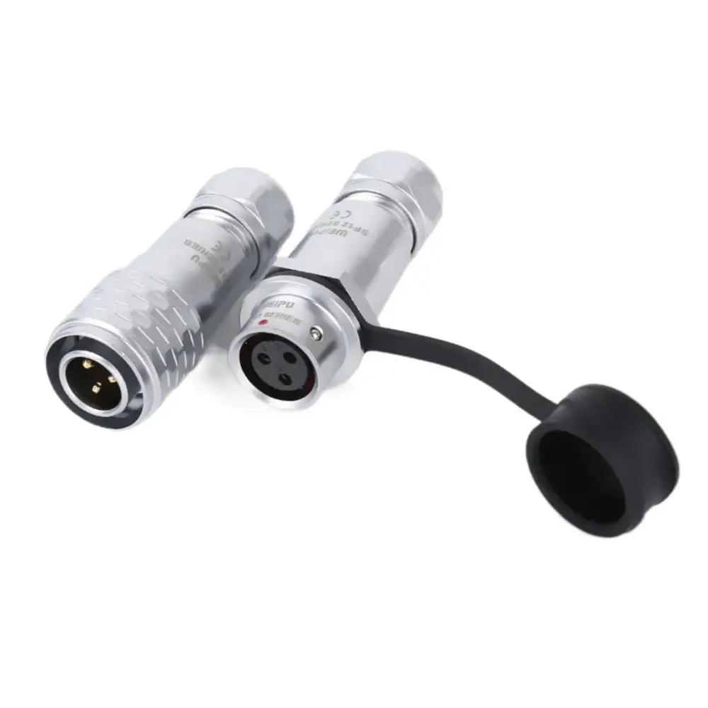 WEIPU SF12  2 3 4 5 6 7 9Pin Industrial Waterproof Connector Adapter Plug  Scoket Solder Threaded Coupling Sensor SF1210 SF1211