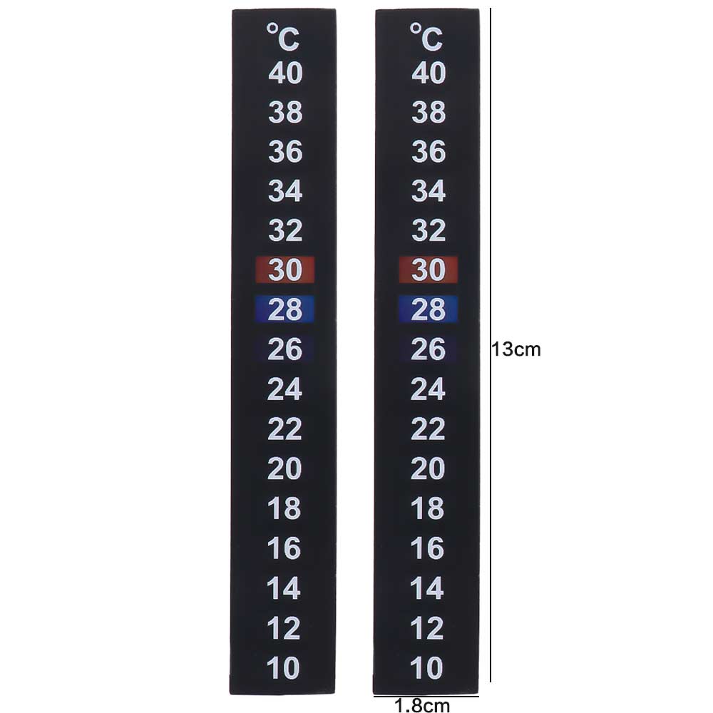 8pcs 10℃ to 40℃ Temperature Sensing Stickers Liquid Crystal Black Temperature Sensor Self Adhesive Fish Tank Thermometer