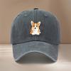 This Is a Baseball Cap with a Corgi Lying Down Print It Features a Relaxed Fit and Adjustable Sizing The Unisex Duckbill Cap I