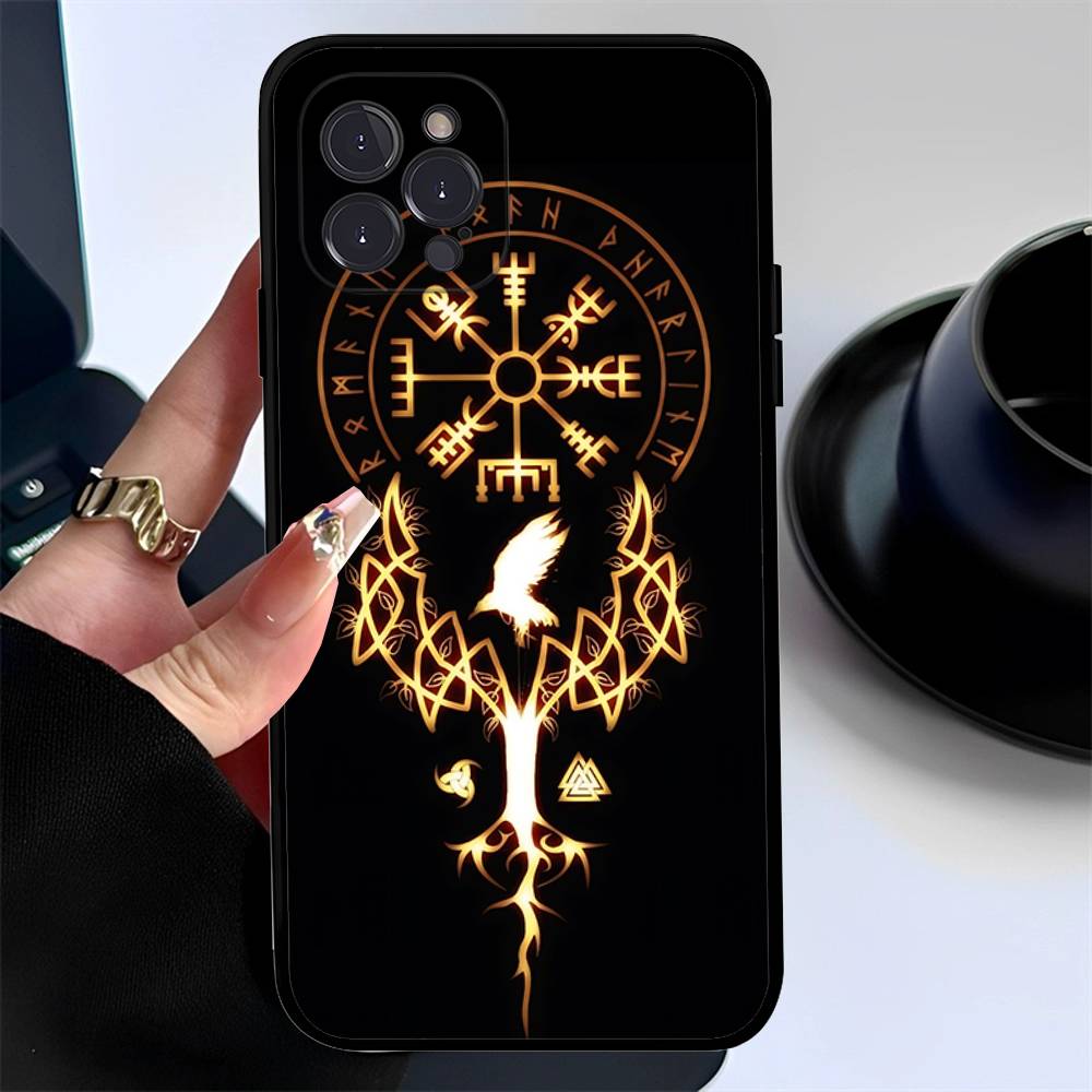 V-Viking Logo V-Vegvisir Pouzdro na telefon Pro IPhone 17 Pro Max Air Zadní kryt 16 15 14 13 12 11 Pro Max Pouzdro